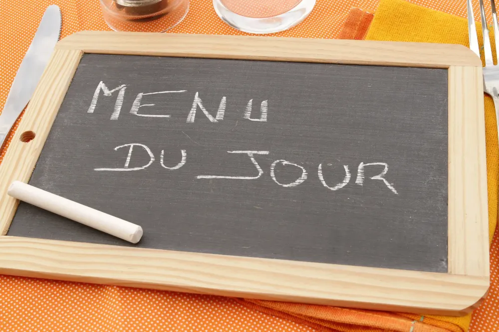 menu du jour près de La Châtaigneraie